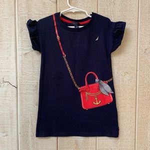 Size 4 little girls Nautica navy blue dress